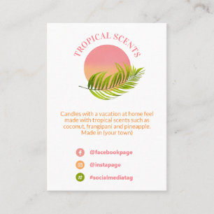 Carte De Visite Gamme de produits Neon Tropical White Neon Candle