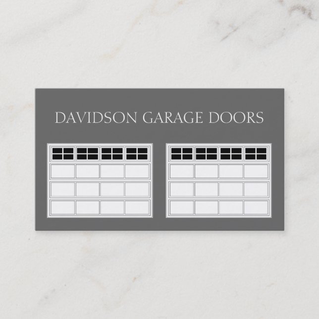 Carte De Visite Garage Door Company/blanc classique (Devant)