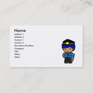 Carte De Visite Garçon de police