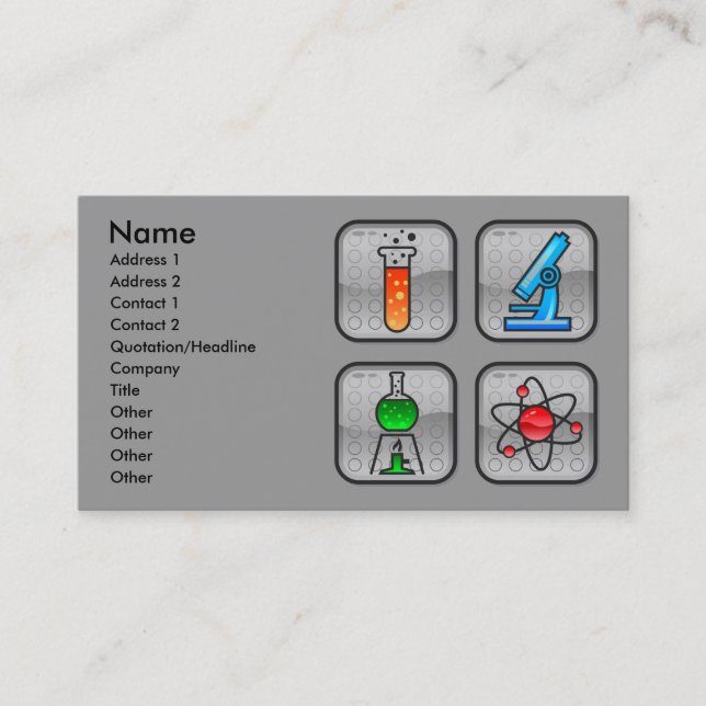 Carte De Visite Garcya.us_ScienceIcons, Nom, Adresse 1, Adresse... (Devant)