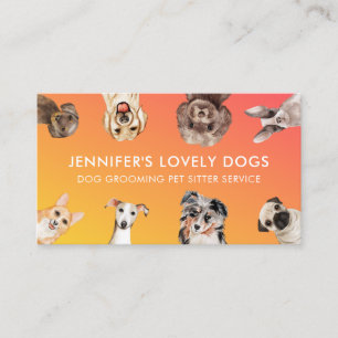 Carte De Visite Garde d'animaux de compagnie Chiens de petite tail