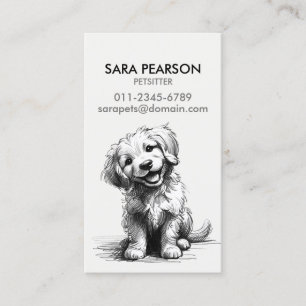 Carte De Visite Garde d'animaux Gardien d'animaux Chiens