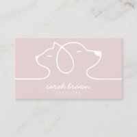 Garde d'animaux Logo en ligne Rose Chien Chat