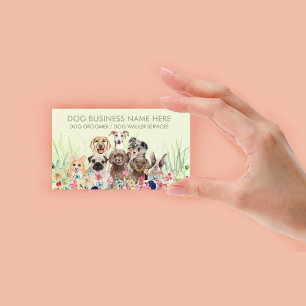 Carte De Visite Garde d'animaux Promeneur de chien garde d'animaux