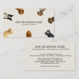 Carte De Visite Garde d'animaux races de chien lilas aquarelle