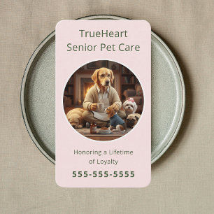 Carte De Visite Garde d'animaux seniors de confiance Garde de chie