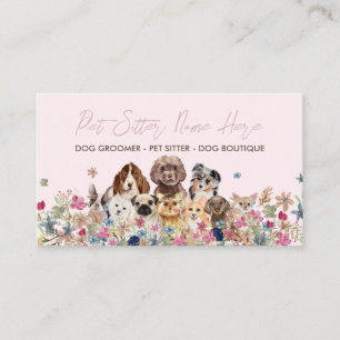 Carte De Visite Garde d'animaux toilettage chiot race de chien sim