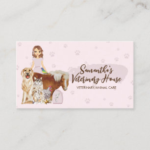 Carte De Visite Garde d'animaux vétérinaire chien chat cheval oise
