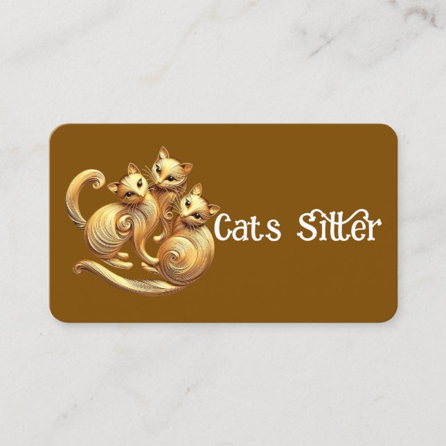 Carte De Visite Garde de chat (Devant)