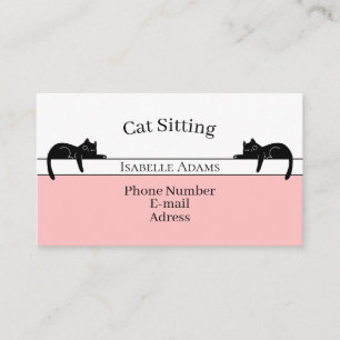 Carte De Visite Garde de Chat Moderne