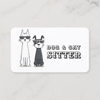 Carte De Visite Garde de chats & chiens