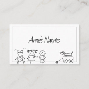 Carte De Visite Garde d'enfants Nounou Entreprise de garde d'enfan