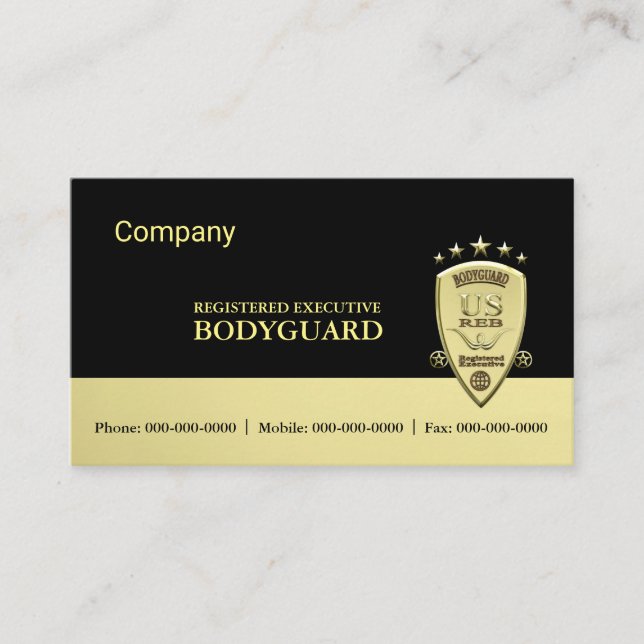 Carte De Visite Garde du corps (Devant)