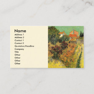Carte De Visite Garden Behind a House par Vincent van Gogh