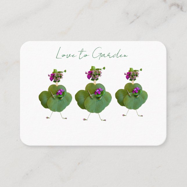 Carte De Visite Garden Girl  (Devant)