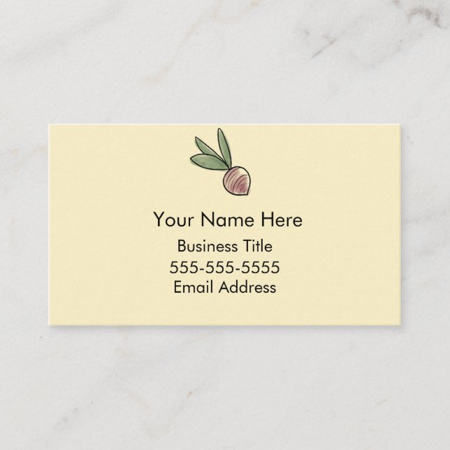 Carte De Visite Garden Vegetable Professional (Devant)