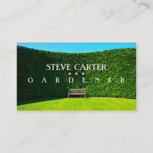 Carte De Visite Gardener, fleuriste Landscaper Plante de soins ver