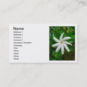Carte De Visite Gardénia de Tahitian