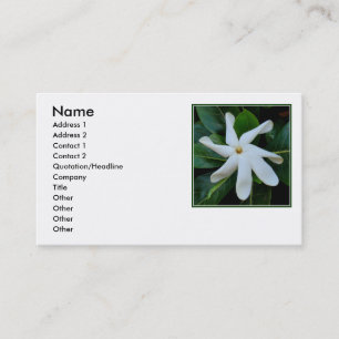 Carte De Visite Gardénia de Tiare Tahitian