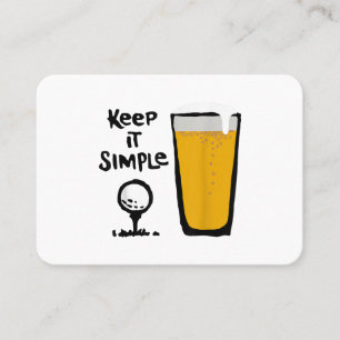 Carte De Visite Garder Il Simples Funny Golf Bière