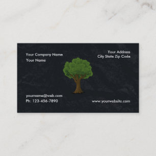 Carte De Visite Garderie de jardin d'arbre vert et paysage