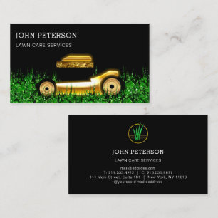 Carte De Visite Garderie de pelouse Services de coupe d'herbes Gol