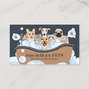 Carte De Visite Garderie et Toilettage pour Chiens et Chats les Pl