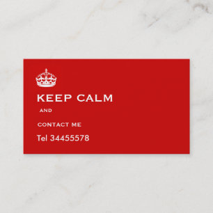 Carte De Visite gardez le calme et contactez-moi