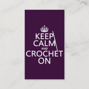 Carte De Visite Gardez le calme et faites du crochet dessus