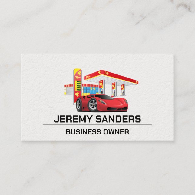 Carte De Visite Gare | Voiture sport | Services automatiques (Devant)