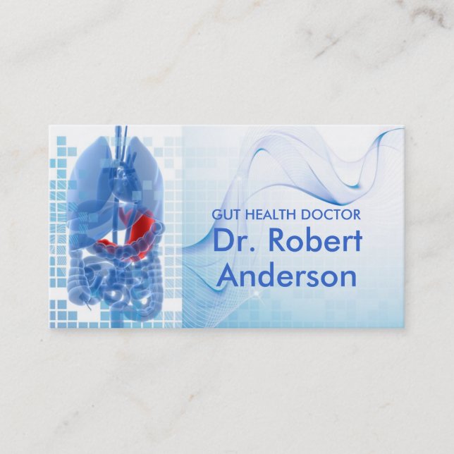 Carte De Visite Gastroentérologiste Diététiste inscrite Santé inte (Devant)