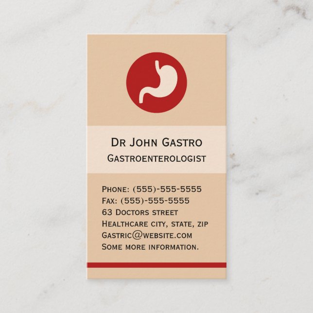 Carte de visite gastroentérologue (Devant)