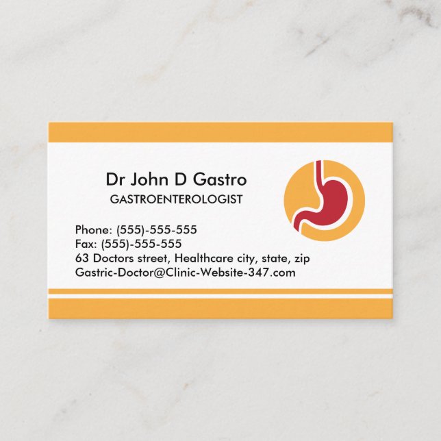 Carte de visite gastroentérologue (Devant)