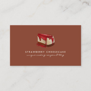 Carte De Visite Gâteau au fromage en terre cuite Pâtisserie aux fr