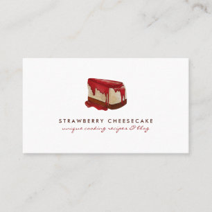 Carte De Visite Gâteau au fromage Pâtisserie aux fraises