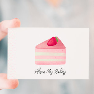 Carte De Visite Gâteau aux fraises