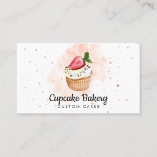 Carte De Visite Gâteau Boulanger Pâtisserie Aquarelle Gâteau Frais