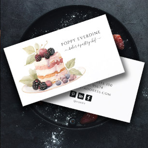 Carte De Visite Gâteau boulangerie pâtisserie Chef cuisinier