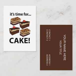 Carte De Visite Gâteau C'est l'heure du gâteau