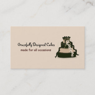 Carte De Visite Gâteau de designer au chocolat élégant
