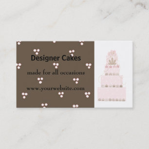 Carte De Visite Gâteau de designer rose et chocolat