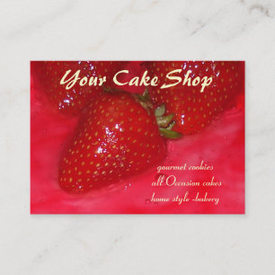 Carte De Visite gâteau de fraise