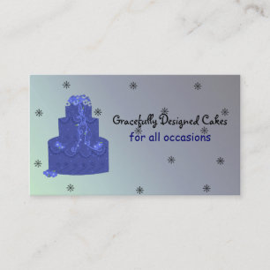 Carte De Visite Gâteau Designer Bleu Royal