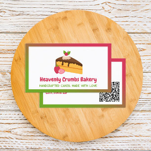 Carte De Visite Gâteau fait maison QR personnalisé