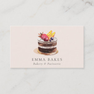CARTE DE VISITE GÂTEAU FLORAL AUX FRUITS BLEUS PATISSERIE CUPCAKE 