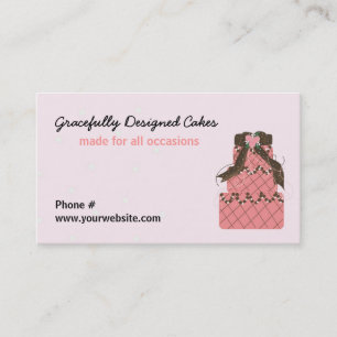 Carte De Visite Gâteau Mariage Gracieusement Conçu