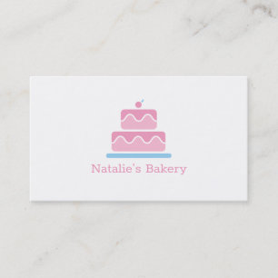 Carte De Visite Gâteau moderne étagé avec pâtisseries aux cerises 