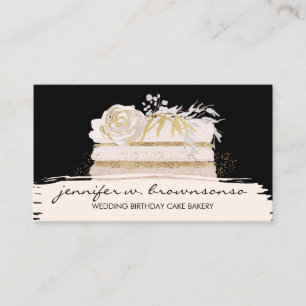 Carte De Visite Gâteau personnalisé rose pour mariage