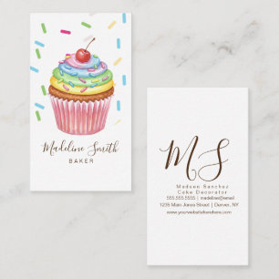 Carte De Visite Gâteaux arc-en-ciel de la pâtisserie Sprinkles