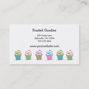 Carte De Visite Gâteaux Cupcakes Tourbillons